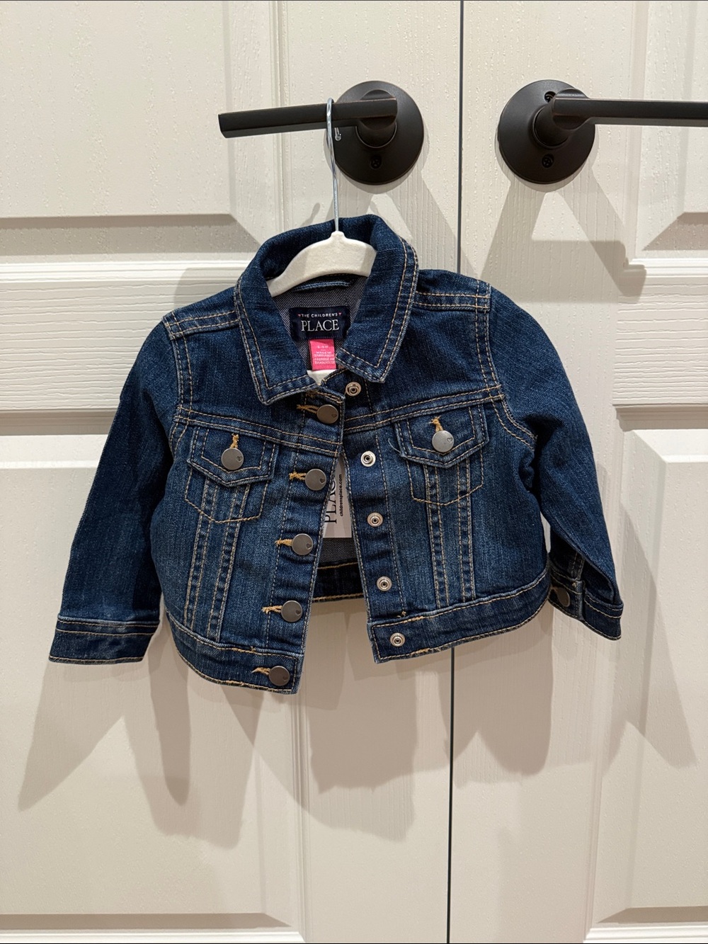 The Children's Place Dark Blue Baby Girls' Denim Jacket 6-9 months